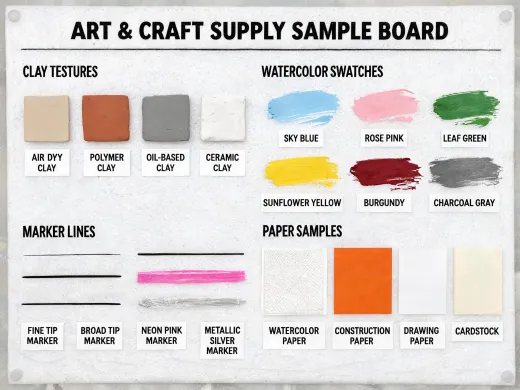 Craft supply sample board