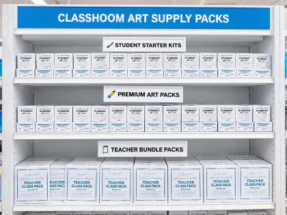Retail classroom supply display