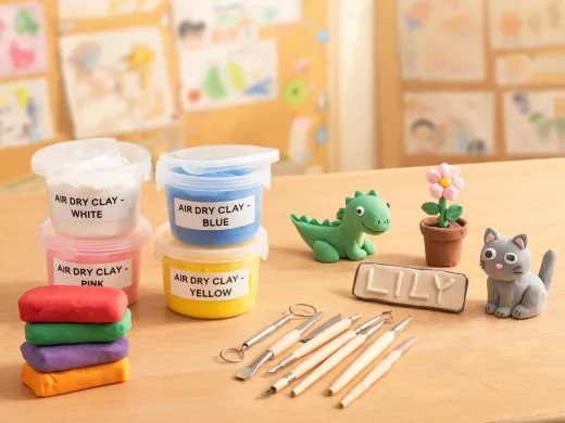 Air dry clay tubs for classrooms